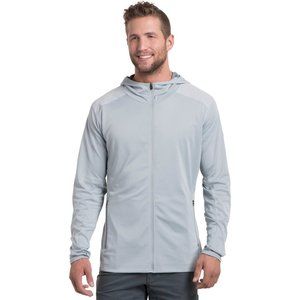 Men's Kuhl Shadow 4-Way Stretch Lightweight UPF 50 Hoodie M Ash Gray